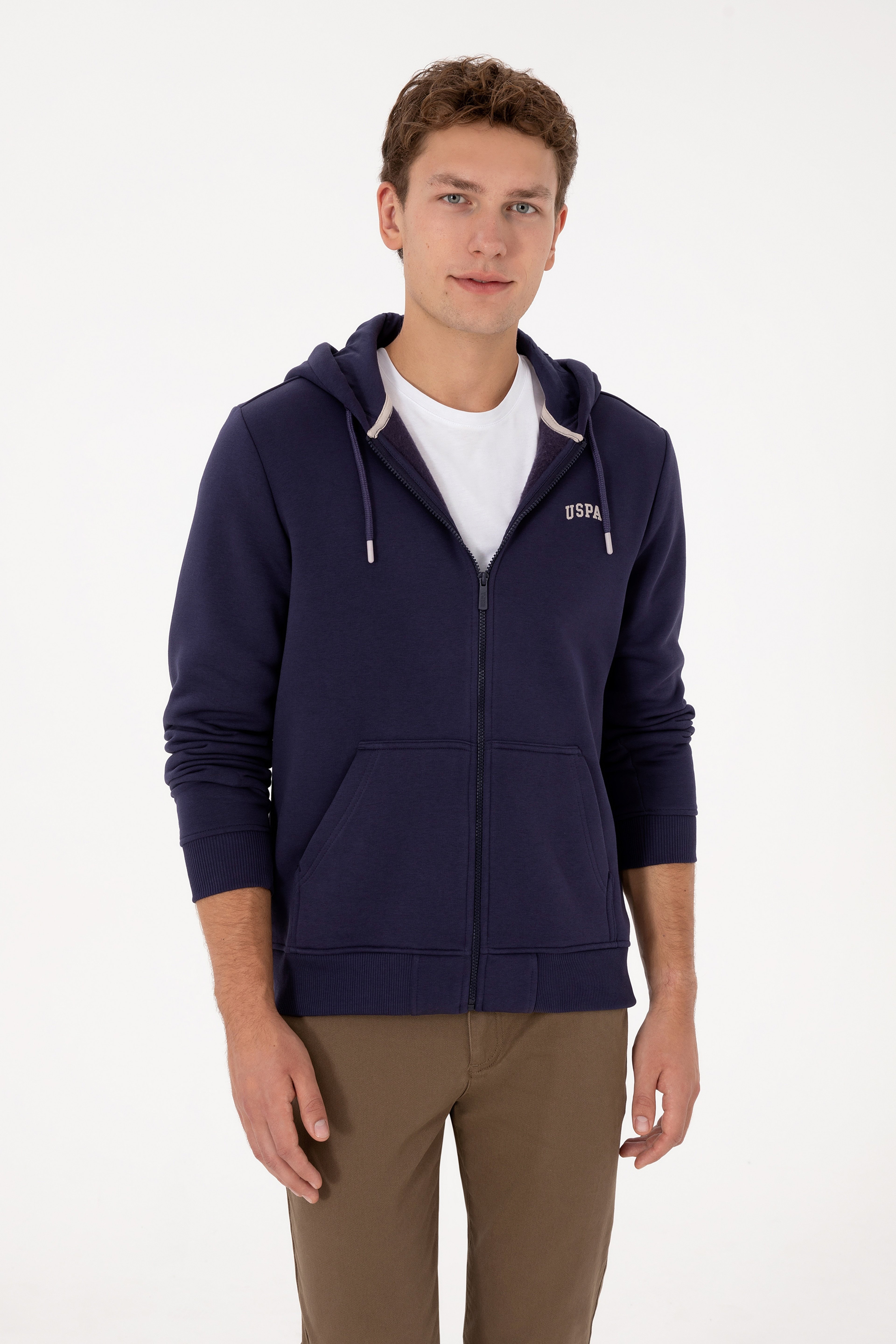 Erkek Regular Fit Mürdüm Şardonlu Örme Hırka - Image 1