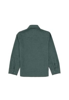 Erkek Çocuk Koyu Yeşil Uzun Kollu Basic Gömlek - 50316801085
