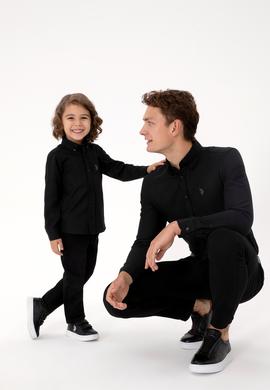 Erkek Siyah Uzun Kollu Basic Gömlek - 50316723134