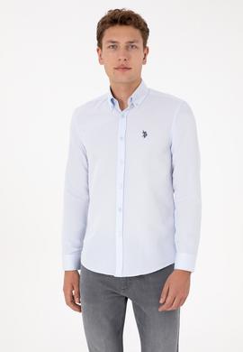 Erkek Açık Mavi Uzun Kollu Basic Gömlek - 50316723027