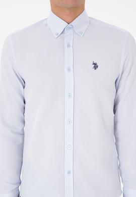 Erkek Açık Mavi Uzun Kollu Basic Gömlek - 50316723027