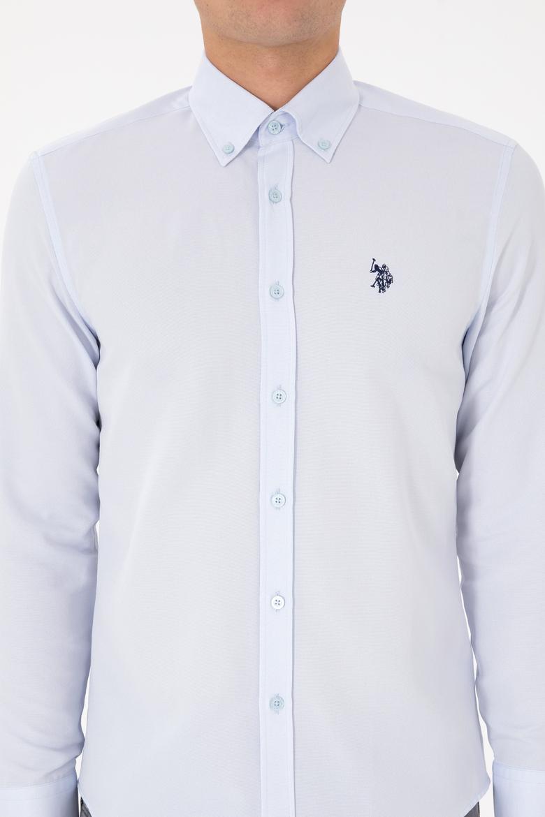 Erkek Açık Mavi Uzun Kollu Basic Gömlek - 50316723027