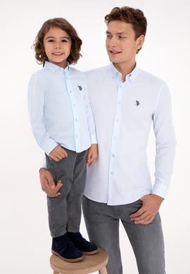 Erkek Açık Mavi Uzun Kollu Basic Gömlek - 50316723027