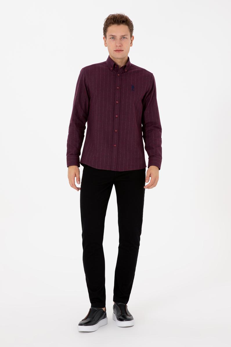 Erkek Slim Fit Siyah Kanvas Pantolon