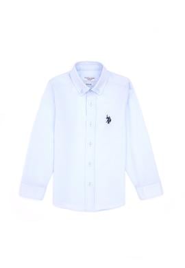 Erkek Çocuk Açık Mavi Uzun Kollu Basic Gömlek - 50316801025