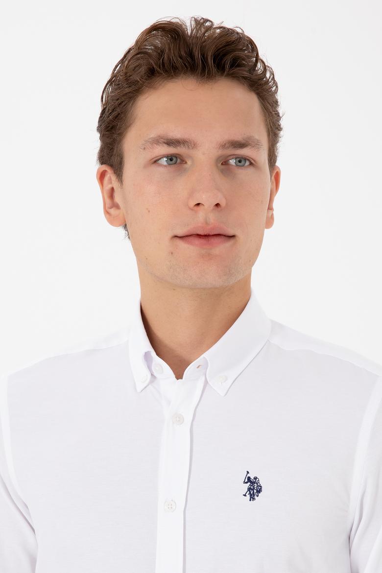 Erkek Beyaz Uzun Kollu Basic Gömlek - 50316723009