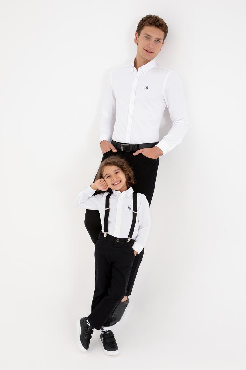 Erkek Beyaz Uzun Kollu Basic Gömlek