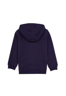 Erkek Çocuk Mürdüm Fermuarlı Kapüşonlu Sweatshirt - 50313852111