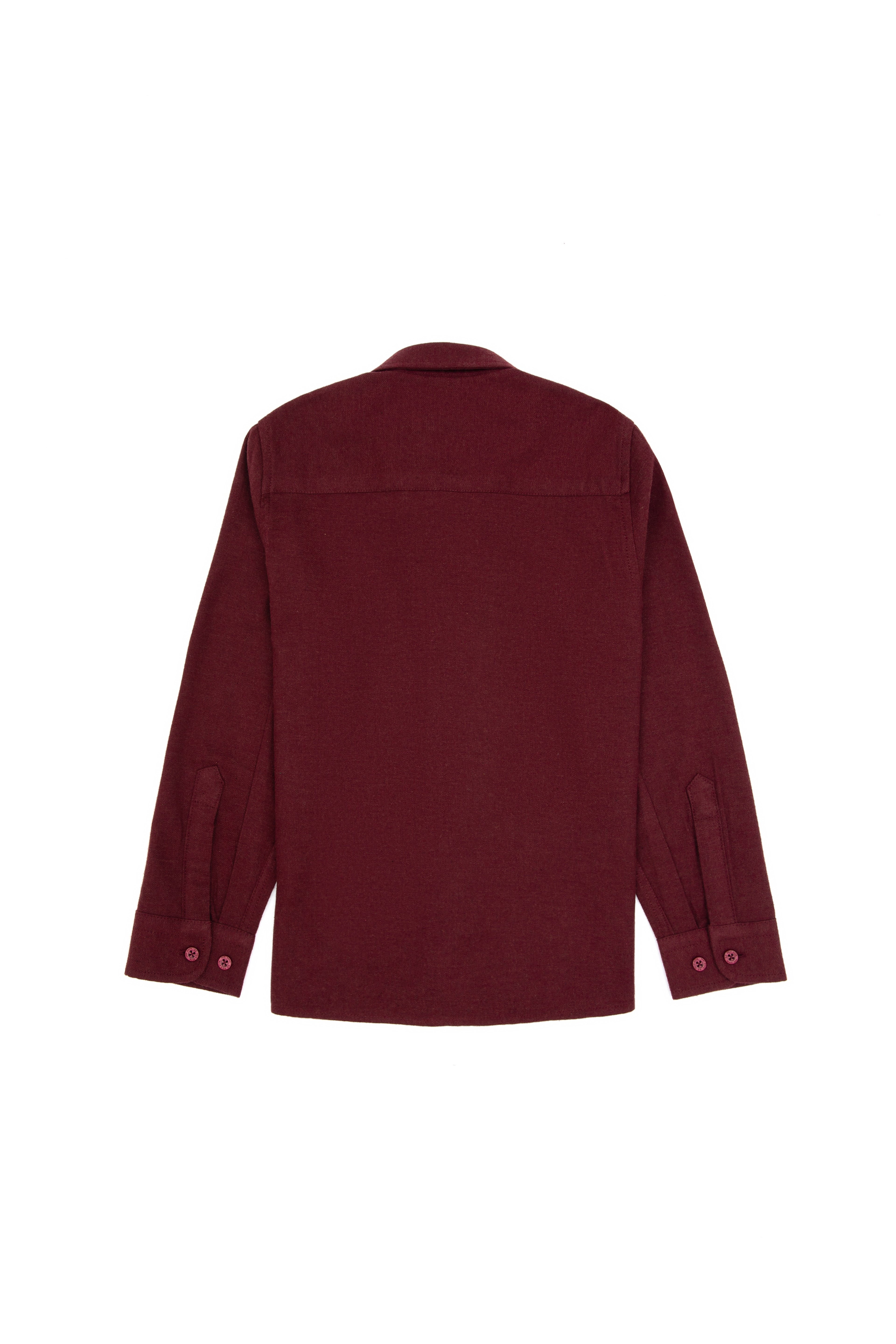 Erkek Çocuk Bordo Uzun Kollu Basic Gömlek - Image 6