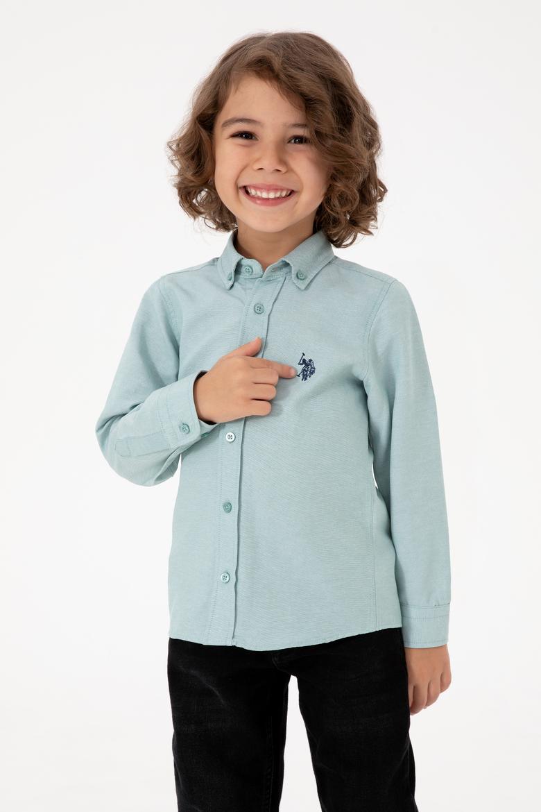 Erkek Çocuk Mint Uzun Kollu Basic Gömlek - 50316801081