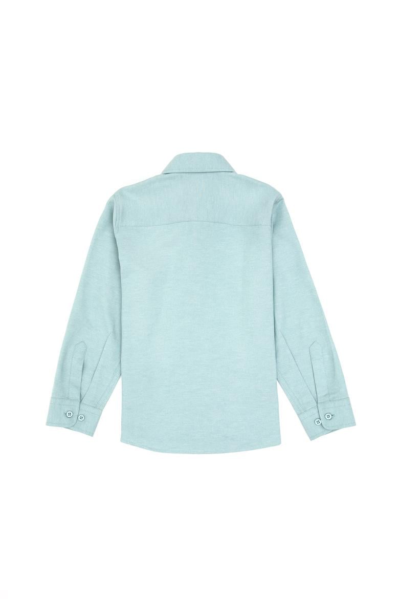 Erkek Çocuk Mint Uzun Kollu Basic Gömlek - 50316801081
