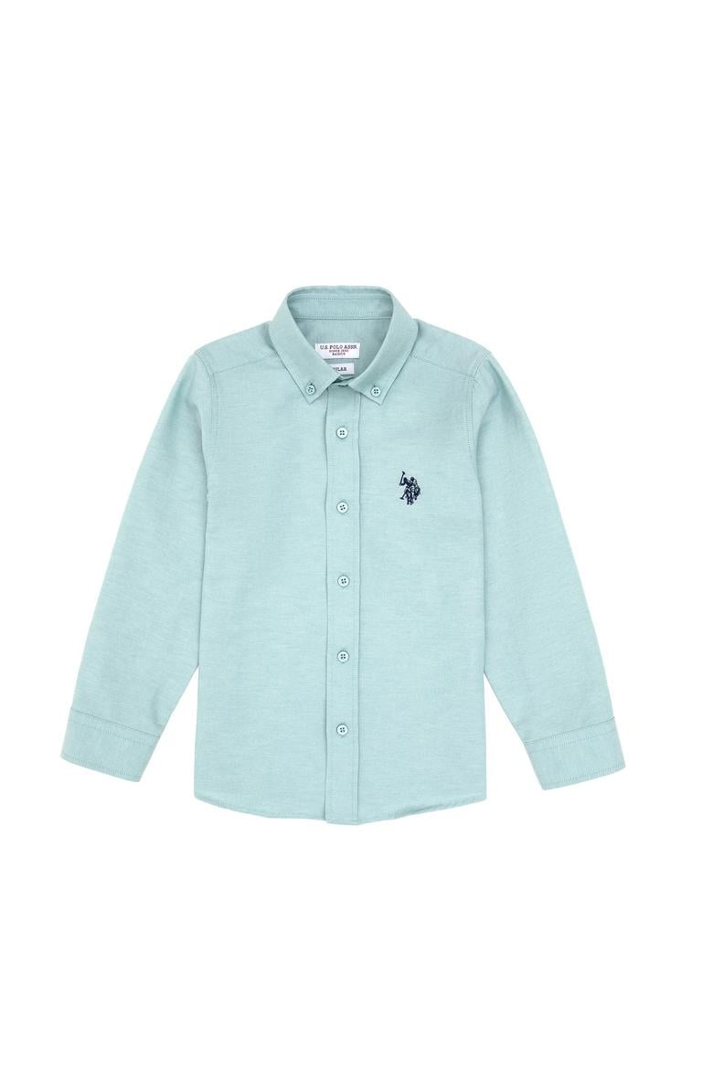 Erkek Çocuk Mint Uzun Kollu Basic Gömlek - 50316801081