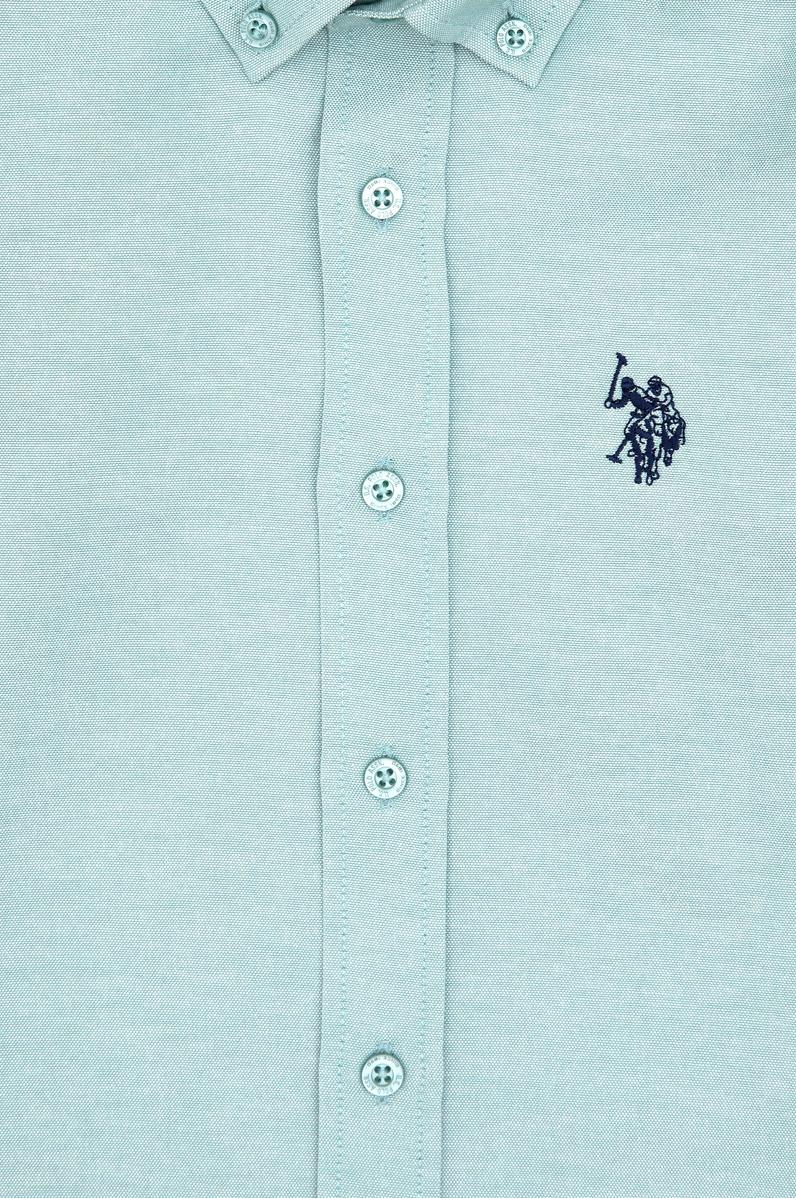 Erkek Çocuk Mint Uzun Kollu Basic Gömlek