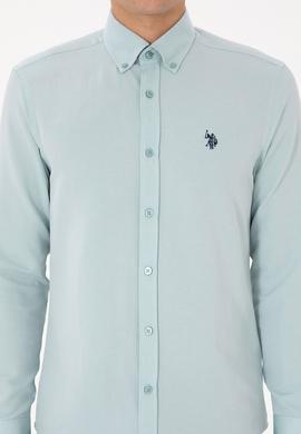 Erkek Mint Uzun Kollu Basic Gömlek - 50316723063