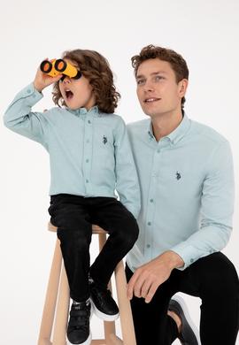 Erkek Mint Uzun Kollu Basic Gömlek - 50316723063