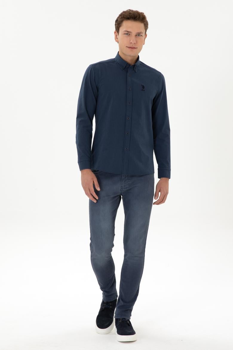 Erkek Lacivert Uzun Kollu Gömlek - 50308522008