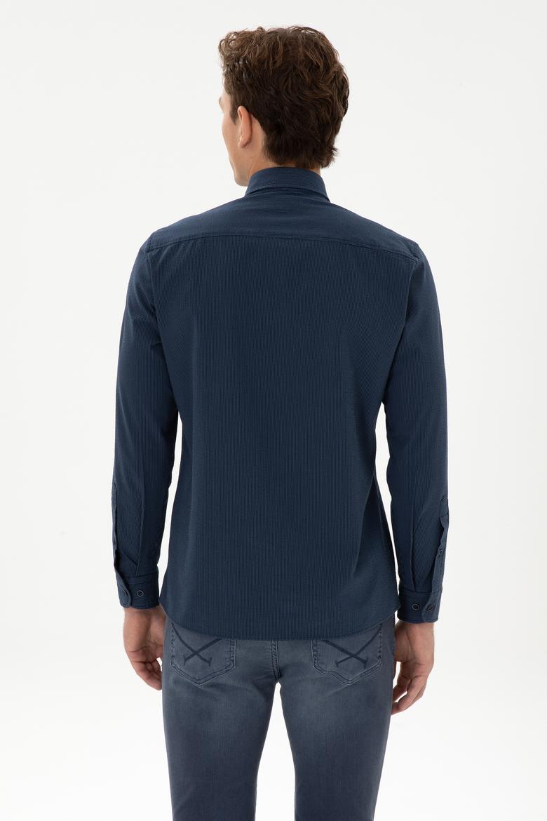 Erkek Lacivert Uzun Kollu Gömlek - 50308522008