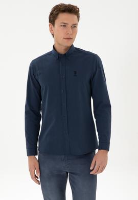 Erkek Lacivert Uzun Kollu Gömlek - 50308522008