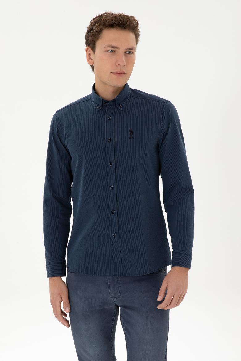 Erkek Lacivert Uzun Kollu Gömlek - 50308522008