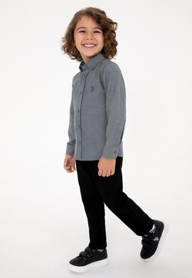 Erkek Çocuk Antrasit Uzun Kollu Basic Gömlek - 50316801043