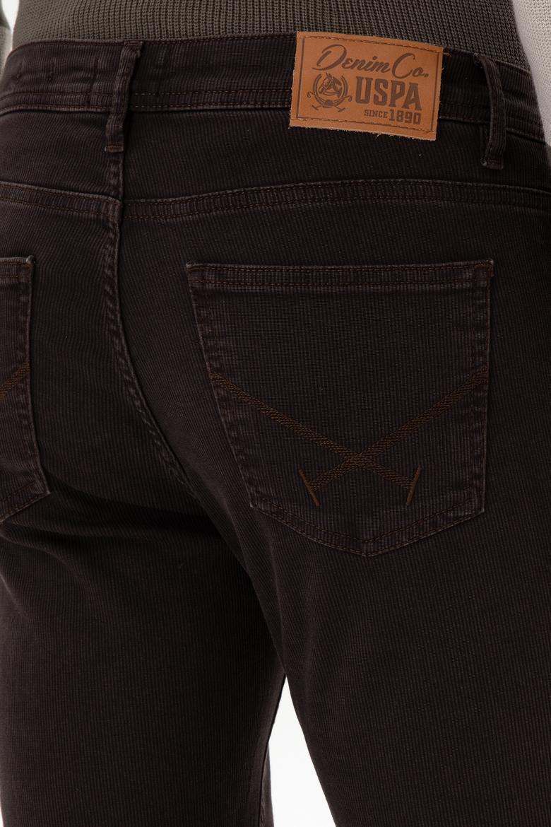 Erkek Koyu Kahverengi Slim Fit Jean Pantolon - 50310364011