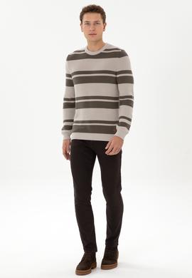 Erkek Koyu Kahverengi Slim Fit Jean Pantolon - 50310364011