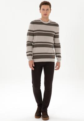 Erkek Koyu Kahverengi Slim Fit Jean Pantolon - 50310364011