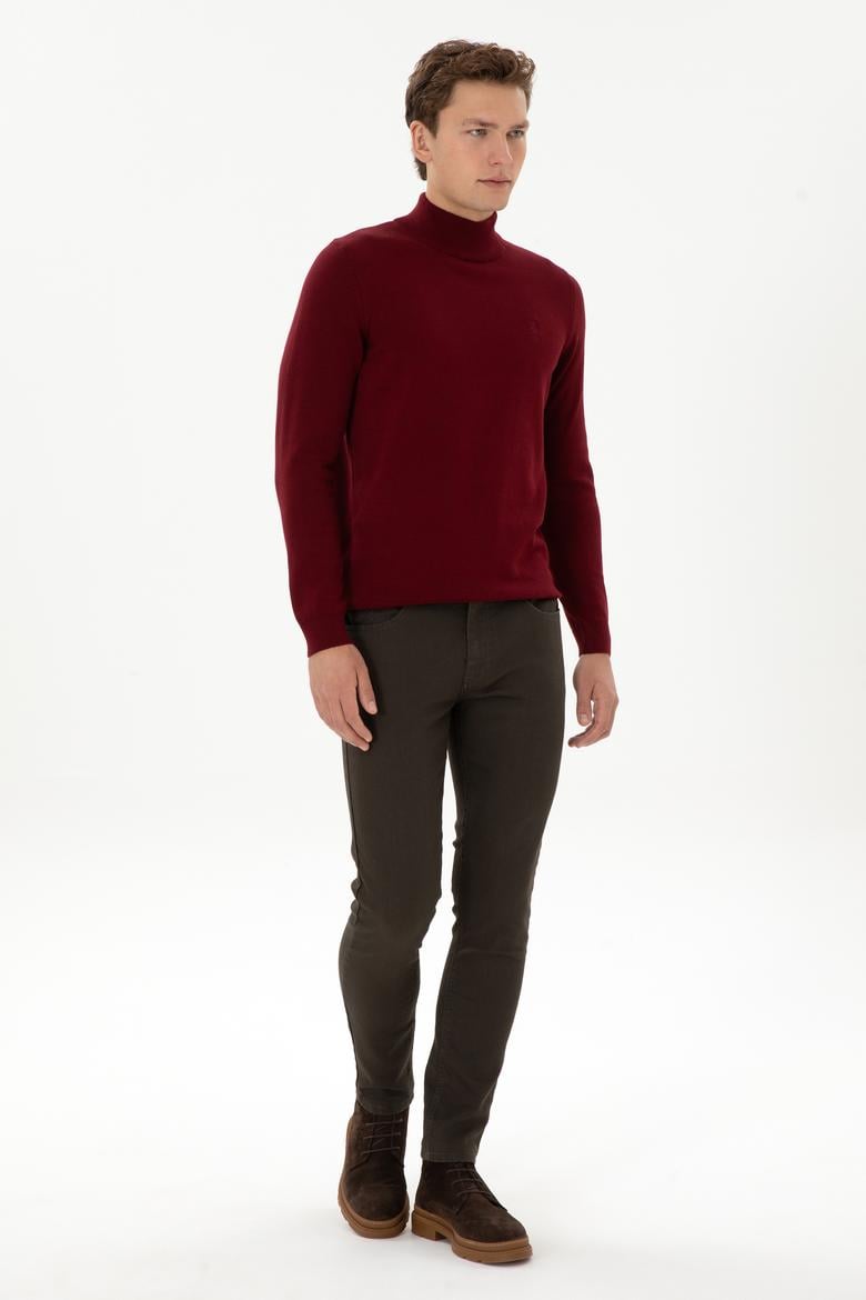 Erkek Kahverengi Slim Fit Jean Pantolon - 50310334020