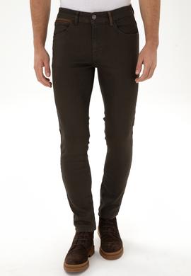 Erkek Kahverengi Slim Fit Jean Pantolon - 50310334020