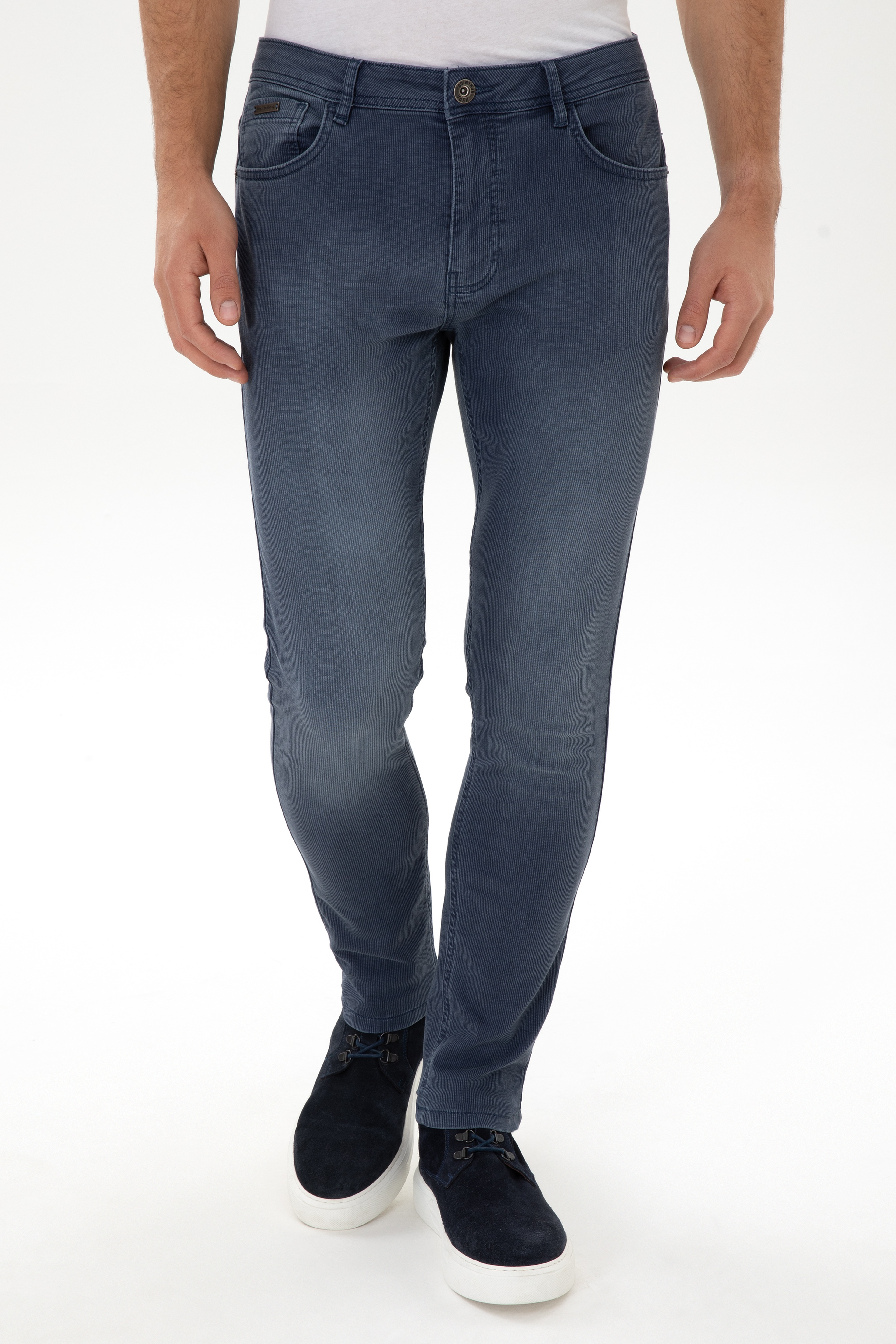 Erkek İndigo Slim Fit Jean Pantolon - Image 2