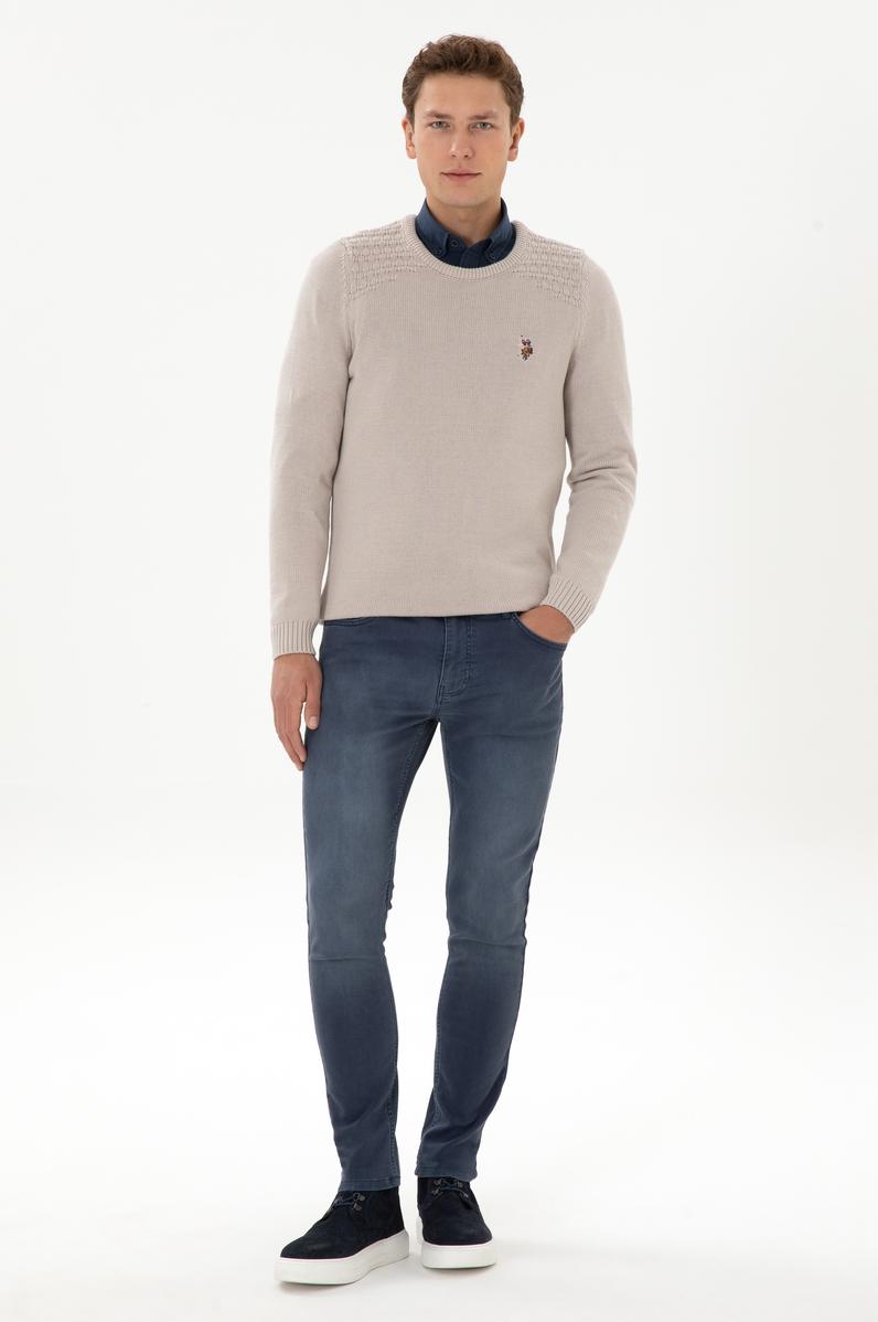 Erkek İndigo Slim Fit Jean Pantolon