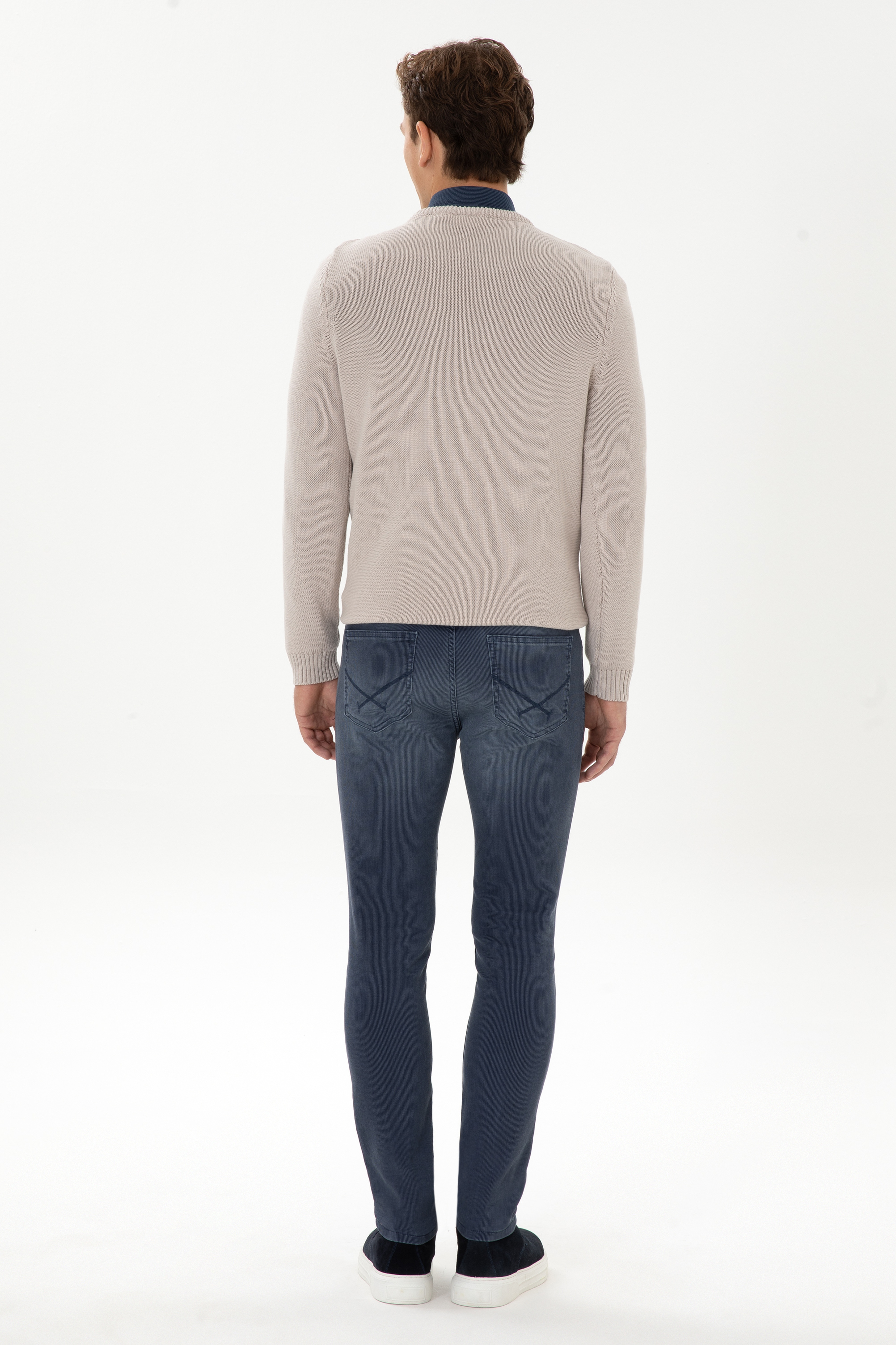 Erkek İndigo Slim Fit Jean Pantolon