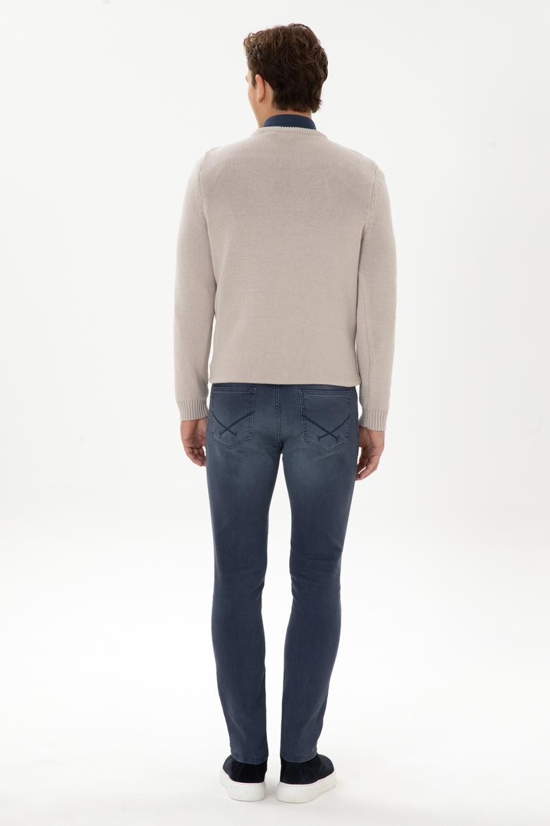Erkek İndigo Slim Fit Jean Pantolon - 50310338014