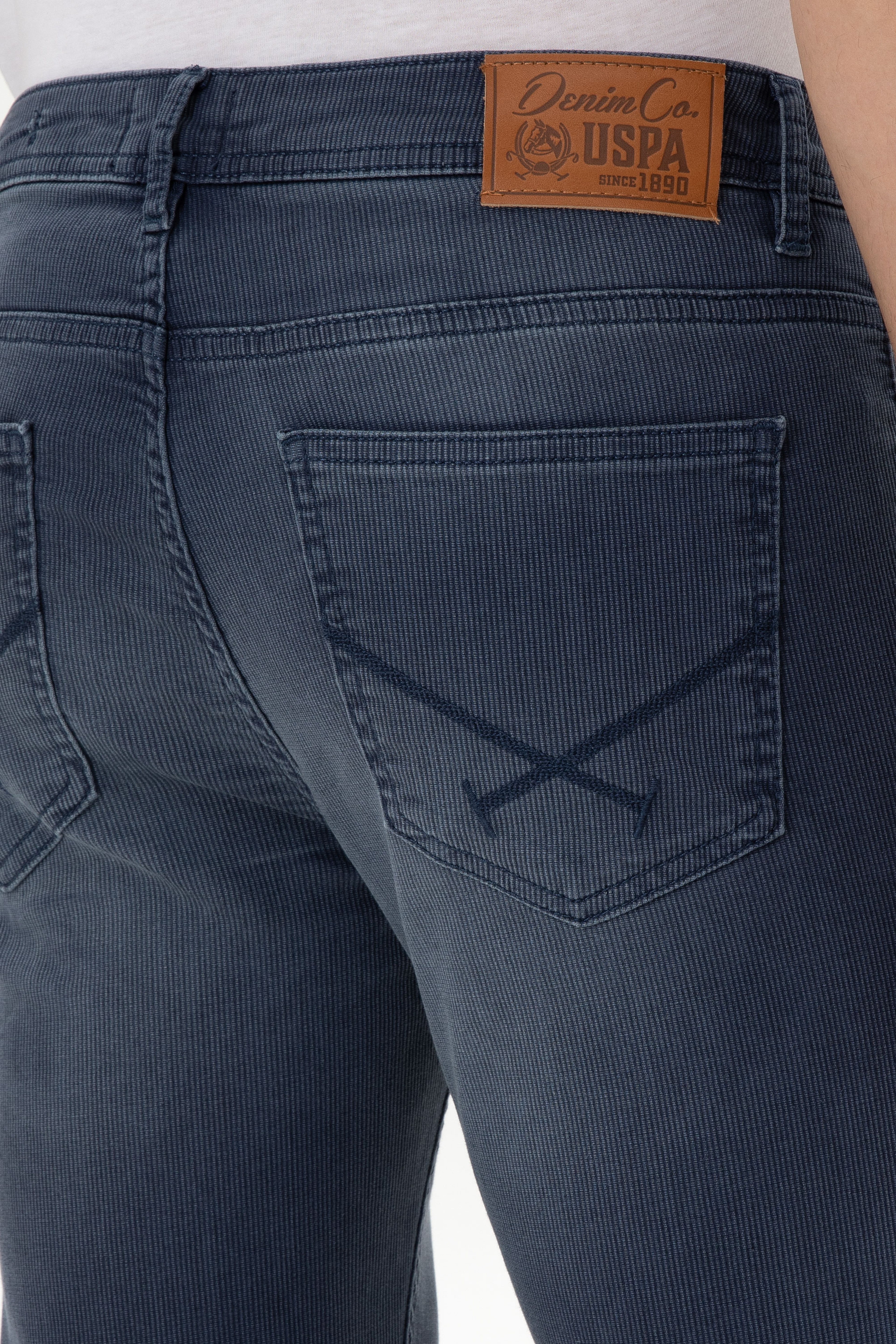 Erkek İndigo Slim Fit Jean Pantolon - Image 6