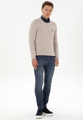 Erkek İndigo Slim Fit Jean Pantolon - 50310338014