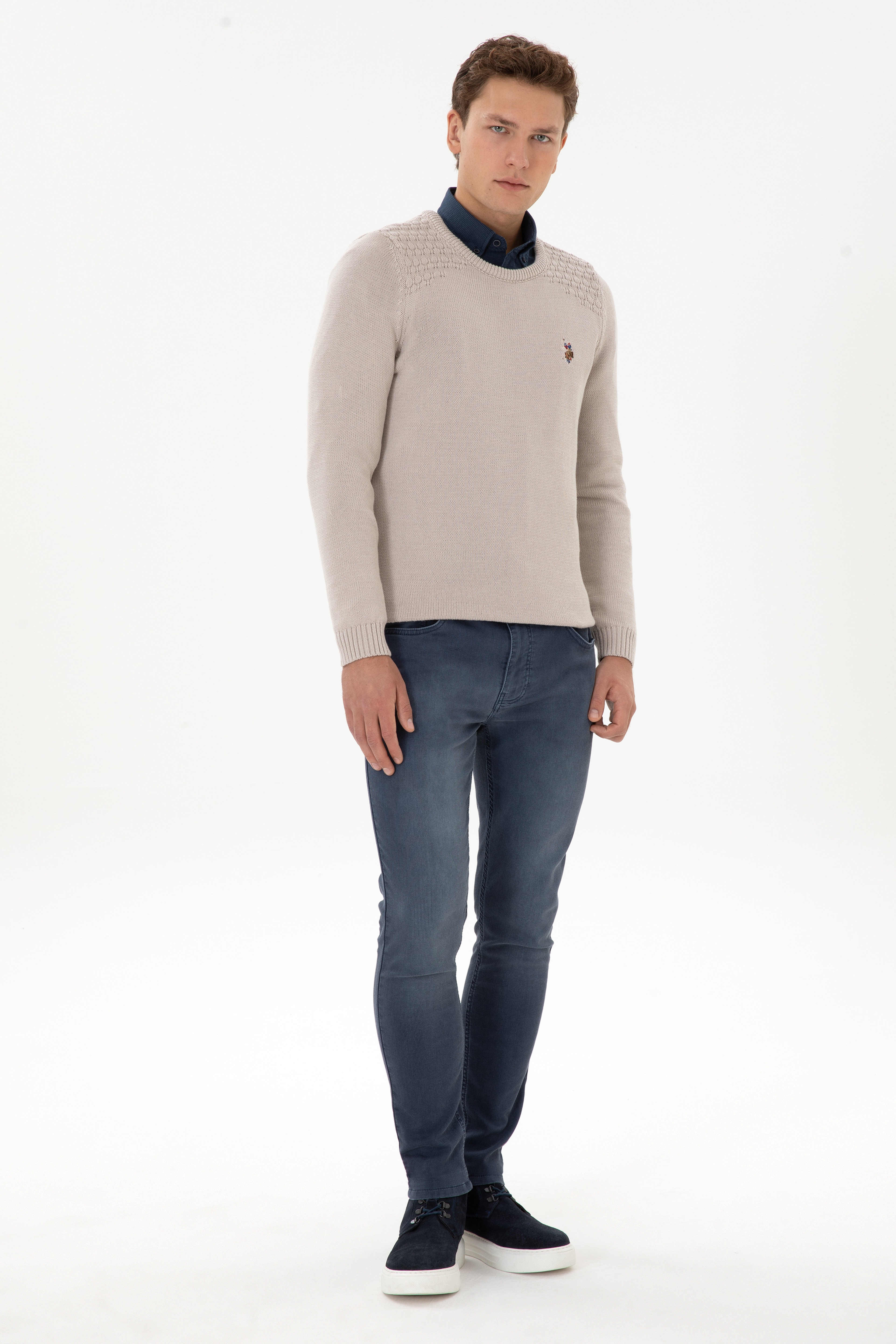 Erkek İndigo Slim Fit Jean Pantolon