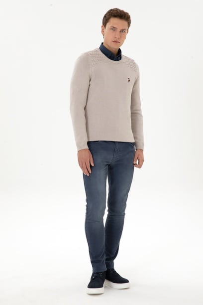 Erkek İndigo Slim Fit Jean Pantolon