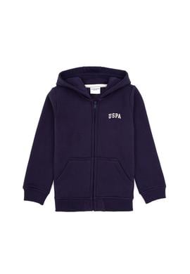 Erkek Çocuk Mürdüm Fermuarlı Kapüşonlu Sweatshirt - 50313852111