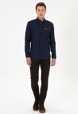 Erkek Lacivert Uzun Kollu Gömlek - 50308459006