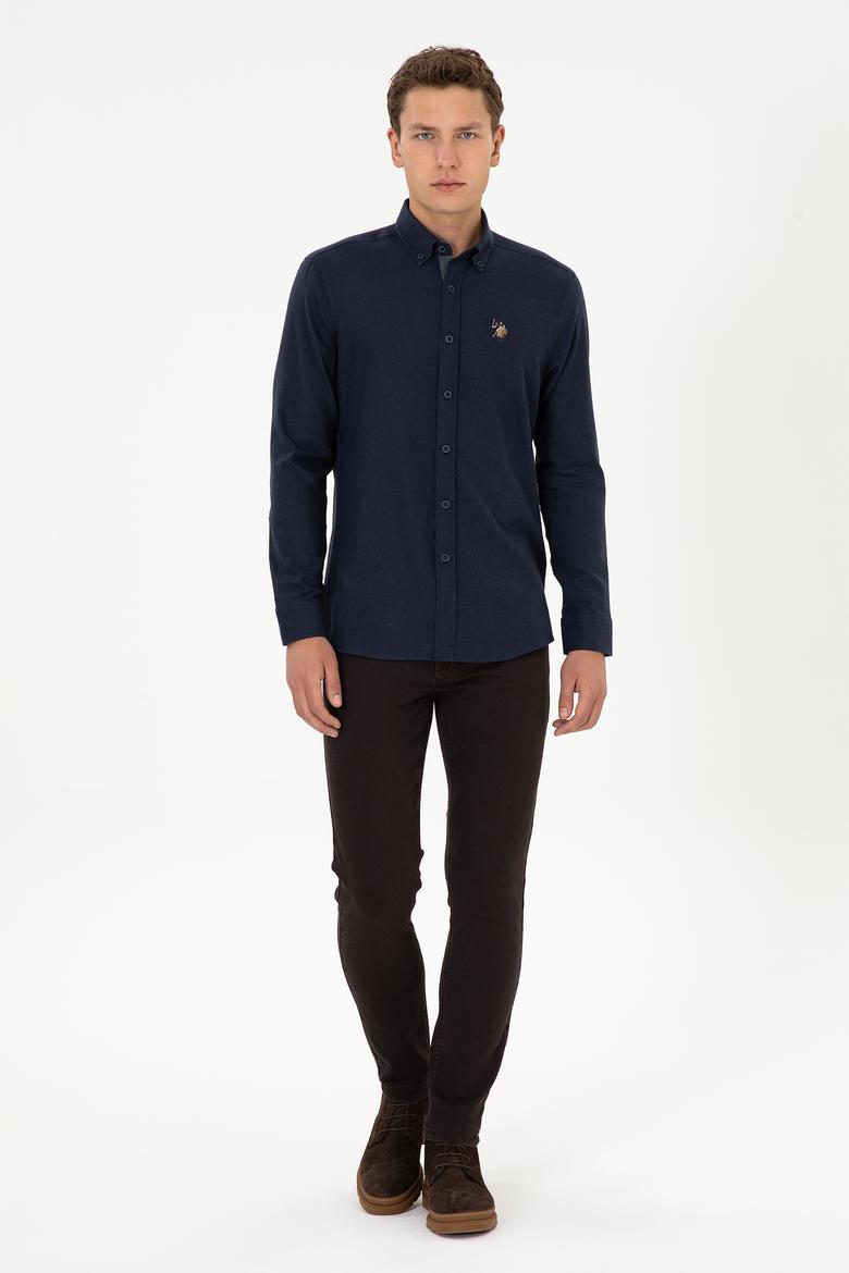 Erkek Lacivert Uzun Kollu Gömlek - 50308459006