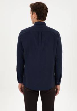 Erkek Lacivert Uzun Kollu Gömlek - 50308459006