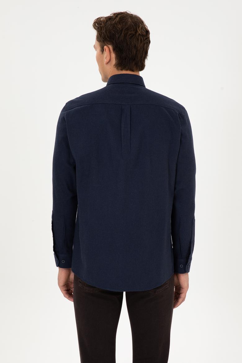 Erkek Lacivert Uzun Kollu Gömlek - 50308459006