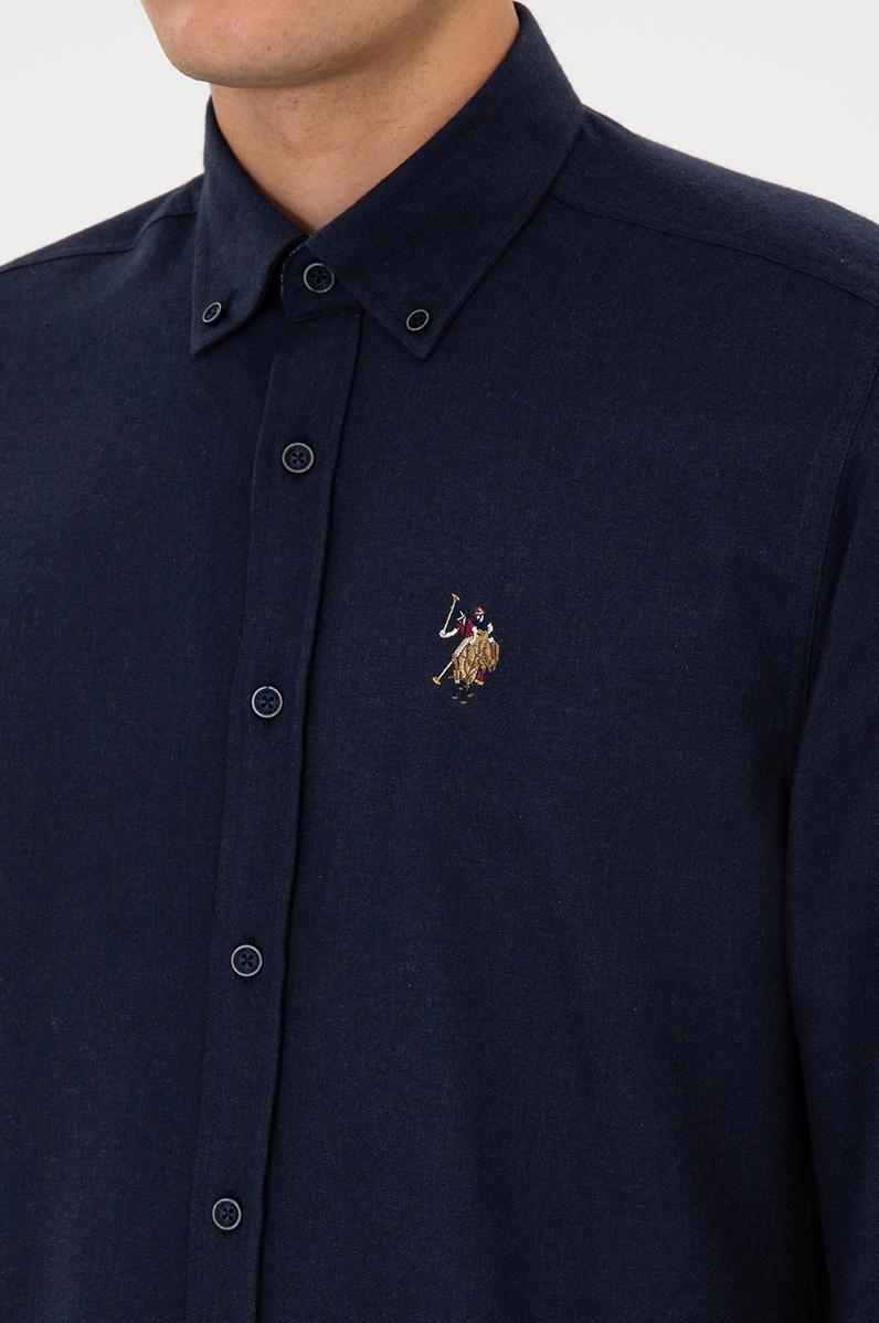 Erkek Lacivert Uzun Kollu Gömlek