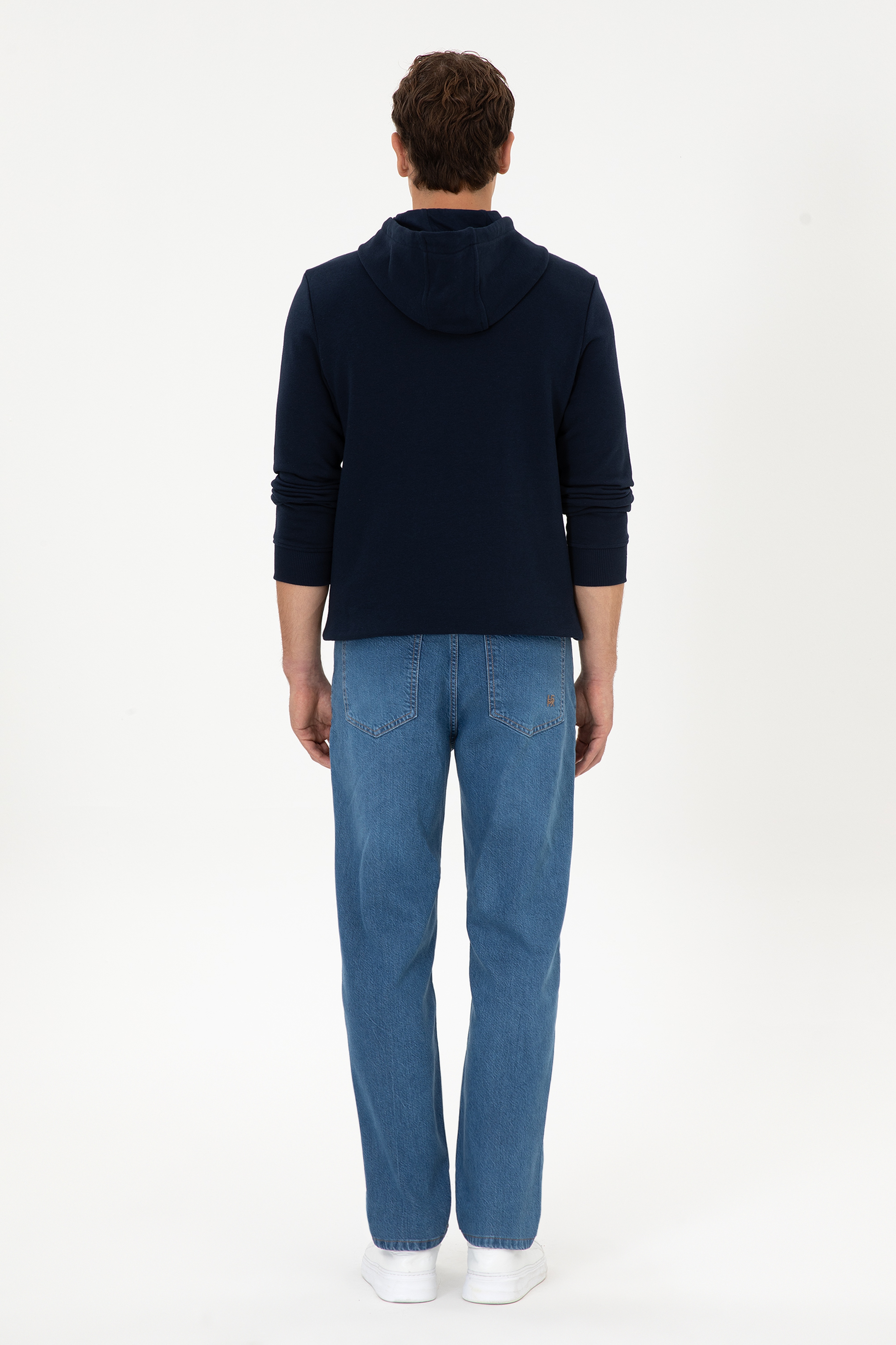Erkek Mavi Loose Fit Jean Pantolon - Image 4