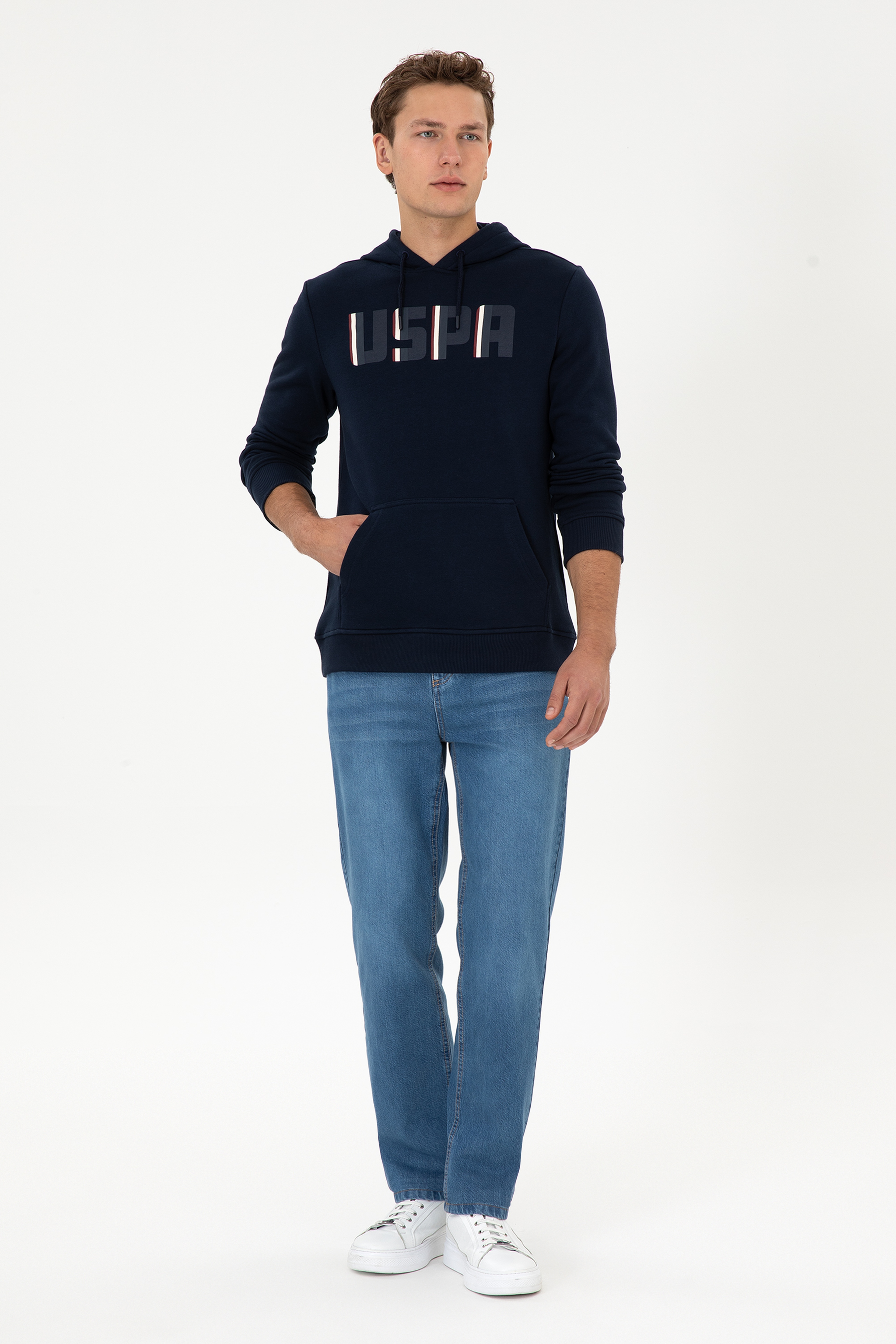 Erkek Mavi Loose Fit Jean Pantolon - Image 1