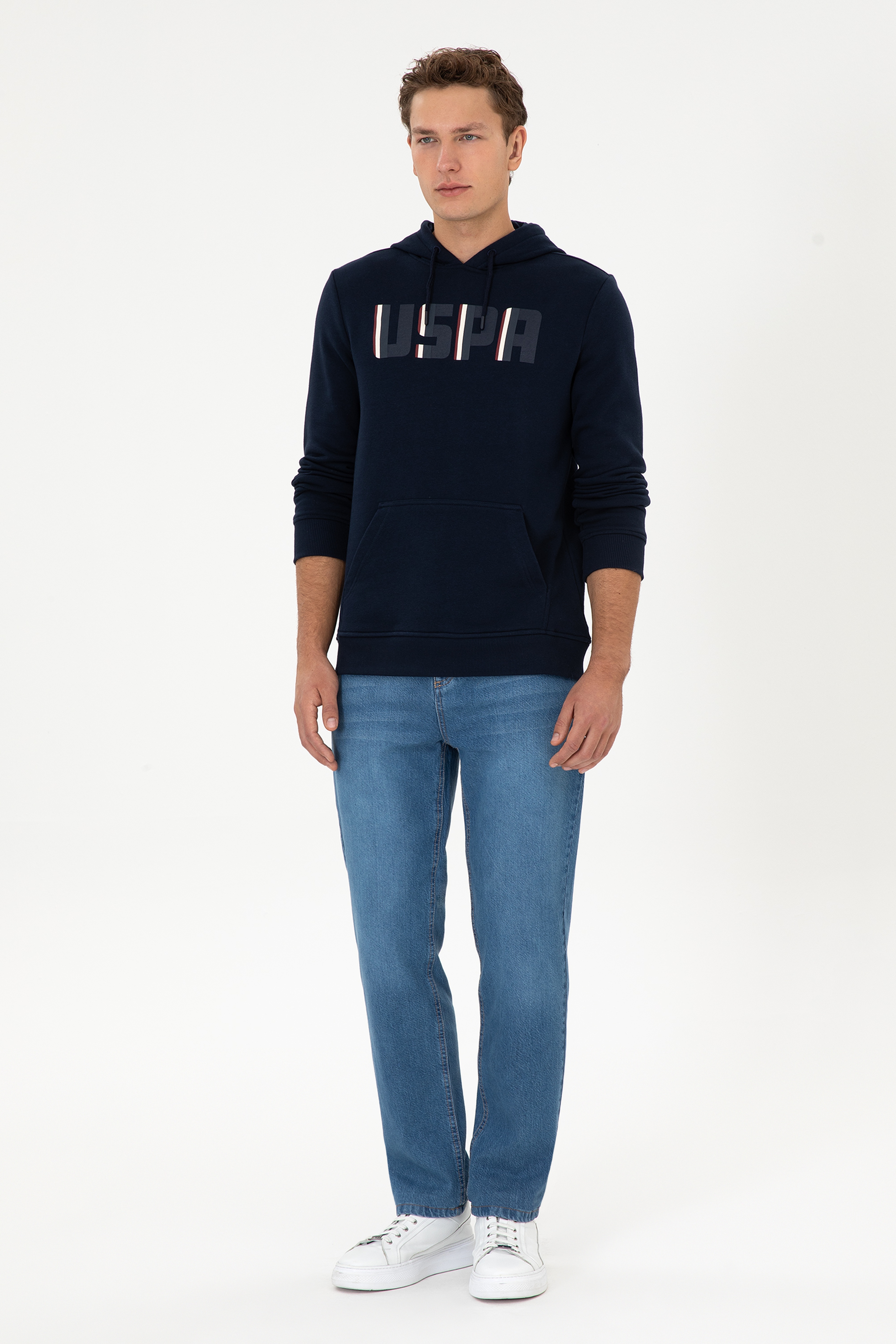 Erkek Mavi Loose Fit Jean Pantolon - Image 3
