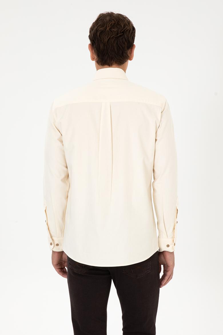 Erkek Krem Uzun Kollu Gömlek - 50315915053