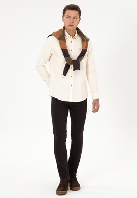 Erkek Krem Uzun Kollu Gömlek - 50315915053