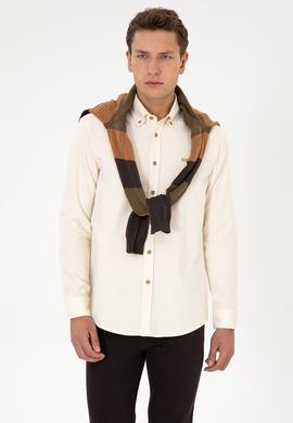 Erkek Krem Uzun Kollu Gömlek - 50315915053