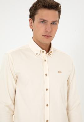 Erkek Krem Uzun Kollu Gömlek - 50315915053